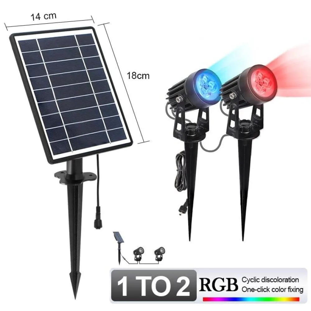 1 to 4 Rgb Outdoor Solar Landscape Light Led Ip65 Waterproof Solar Lamp