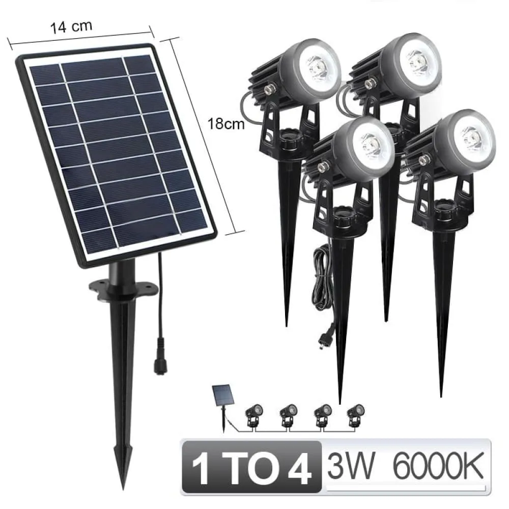 1 to 4 Rgb Outdoor Solar Landscape Light Led Ip65 Waterproof Solar Lamp