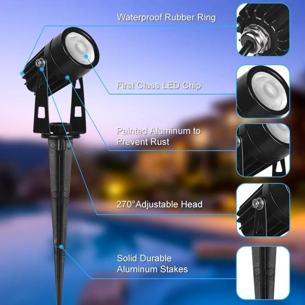 1 to 4 Rgb Outdoor Solar Landscape Light Led Ip65 Waterproof Solar Lamp