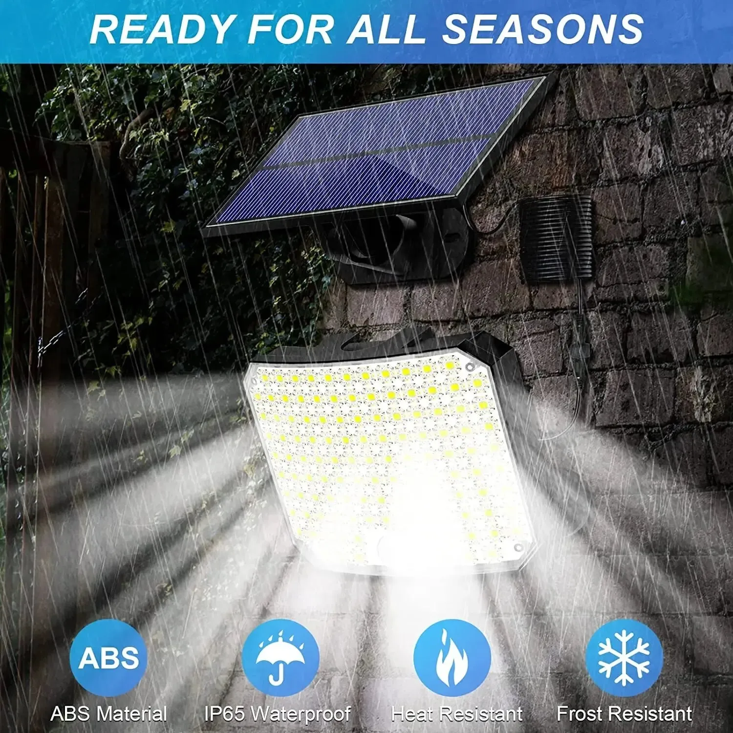118led Solar Motion Sensor Light Remote Control Ip65 Waterproof for Patio Garage Security
