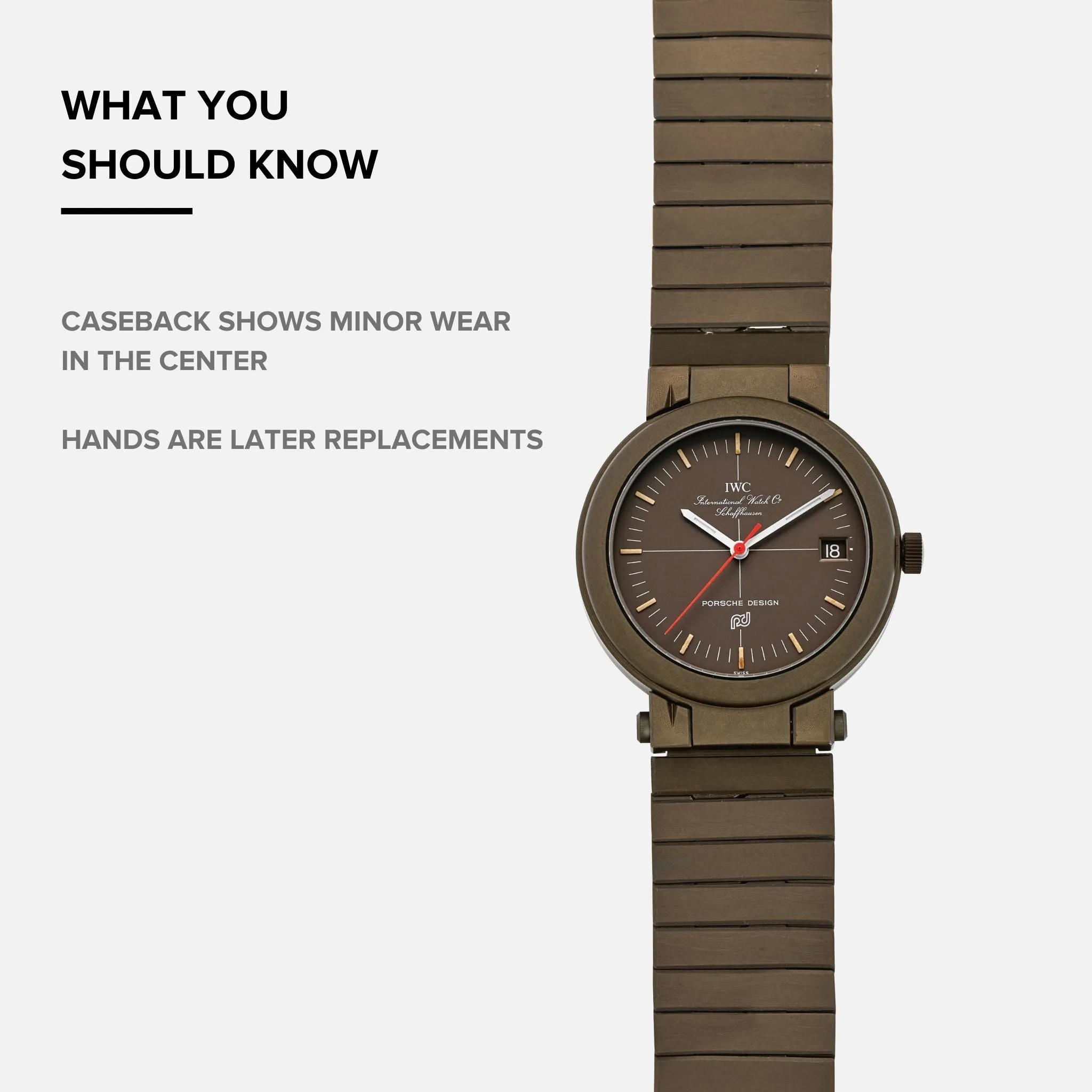 1980s IWC Porsche Design Ref. 3510 Compass Watch In Olive Green