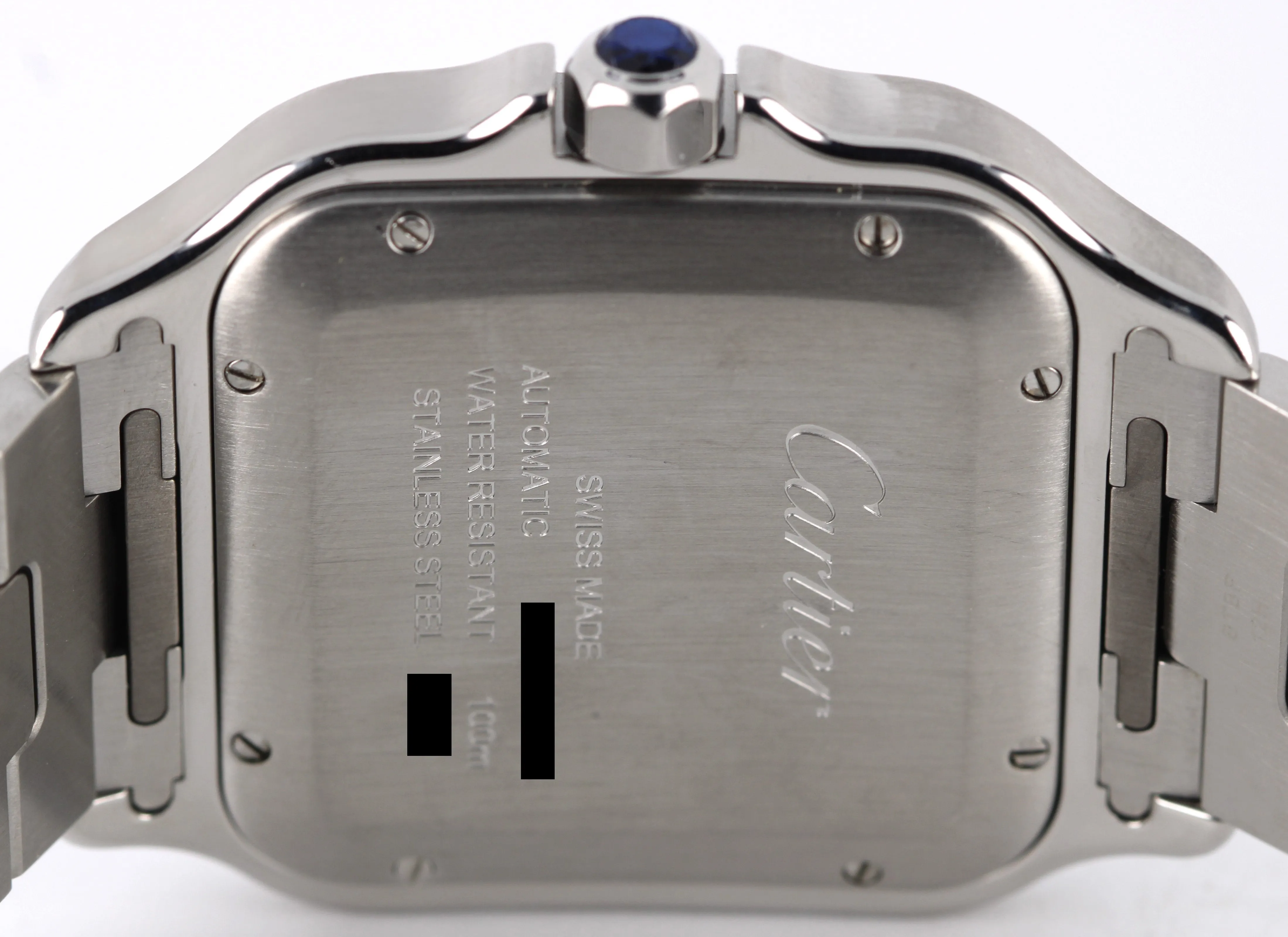 2021 PAPERS Santos De CARTIER Large Steel Ivory Roman 39.8mm WSSA0018 Watch BOX