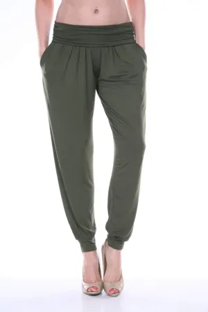 560-Olive-L Harem Pants Olive - Large