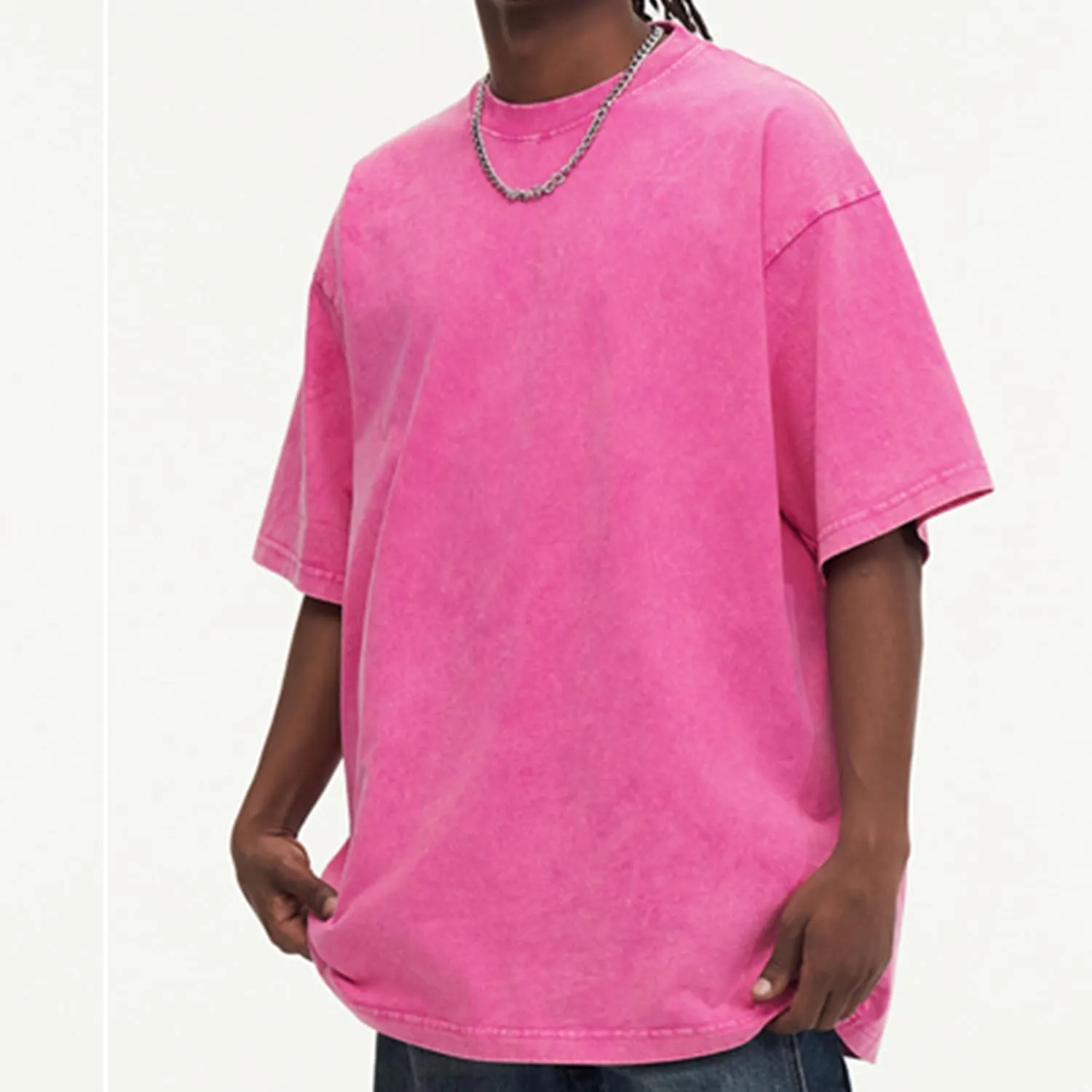 Acid Wash Tshirt Men,Men's Cotton T-Shirts,Streetwear Baggy Washed Unisex Tops,Acid Wash Casual Hip Hop Tops