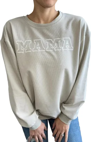 AEARGIV Women Waffle Knit Mama With Zippers Breastfeeding Sweatshirt Mama Embroidered Zip Nursing Pullover Tops