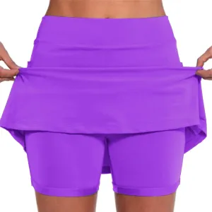 aihihe Golf Skirts for Women Tummy Control Pleated Padded Bike Shorts Women 5 inch Inseam Plus Size Pleated Skorts for Women