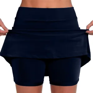 aihihe Summer Skirts for Women 2024 Tennis Dresses for Women Navy Black a line Skirt with Pockets for Women