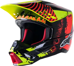 ALPINESTARS SM5 Helmet - Solar Flare - Gloss Black/Red/Yellow - XL 8305822-1355-XL