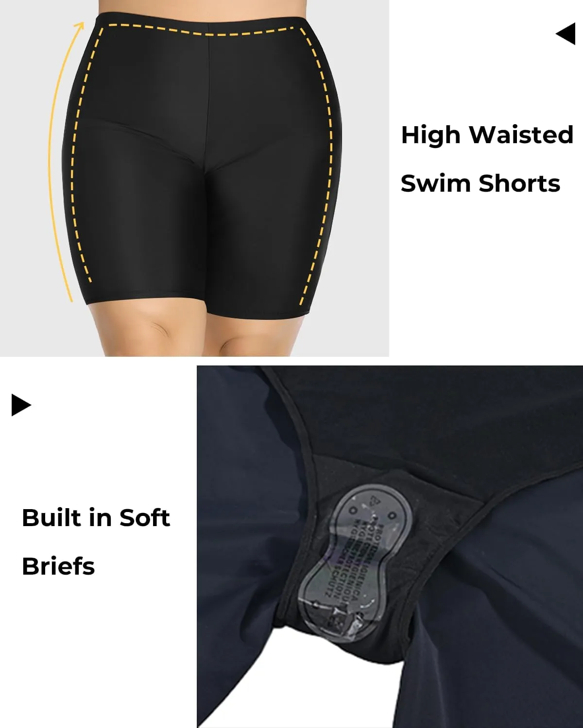 Aqua Eve Plus Size Swim Shorts Women Tummy Control Swimsuit Bottoms High Waisted Bikini Bottom