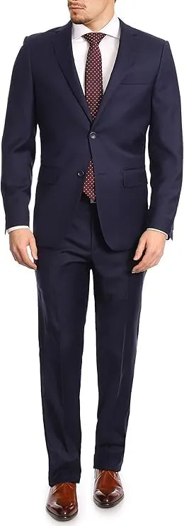 Arthur Black Mazara Classic Fit Two Button 100% Wool Wrinkle Resistant Suit
