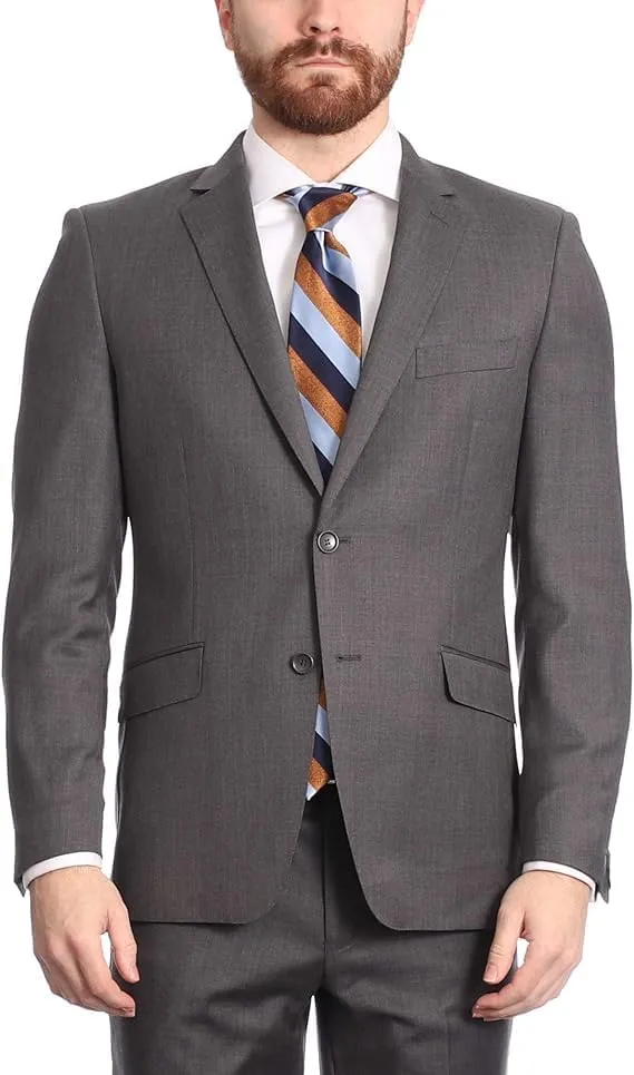 Arthur Black Mazara Classic Fit Two Button 100% Wool Wrinkle Resistant Suit
