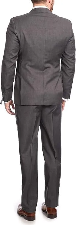 Arthur Black Mazara Classic Fit Two Button 100% Wool Wrinkle Resistant Suit