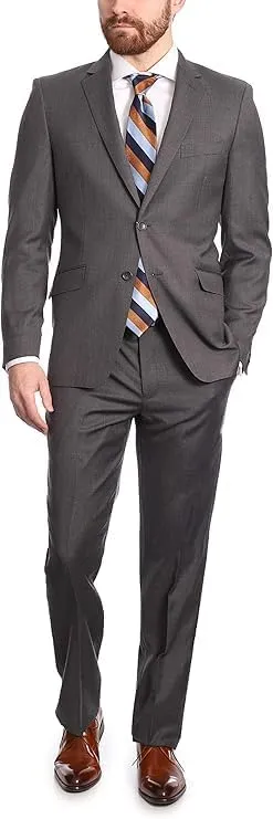Arthur Black Mazara Classic Fit Two Button 100% Wool Wrinkle Resistant Suit