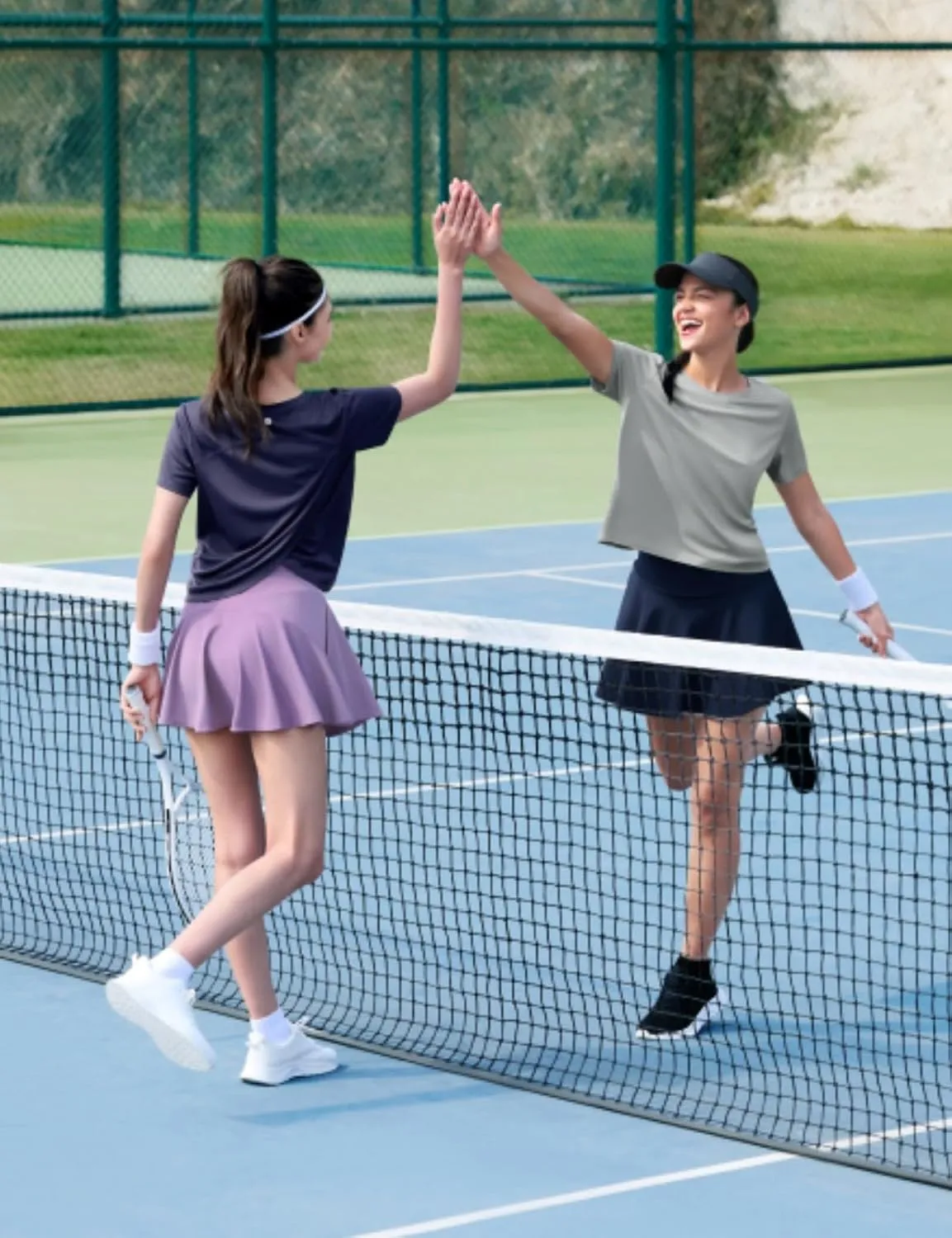 baleaf Women's Tennis Skirts High Waisted Tummy Control Pleated Athletic Golf Skorts Skirts for Running with 2 Pockets