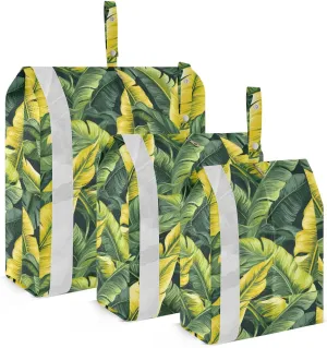 Banana Leaves Packing Cubes for Travel 3 Set Travel Compression Bags Luggage Bags for Travel
