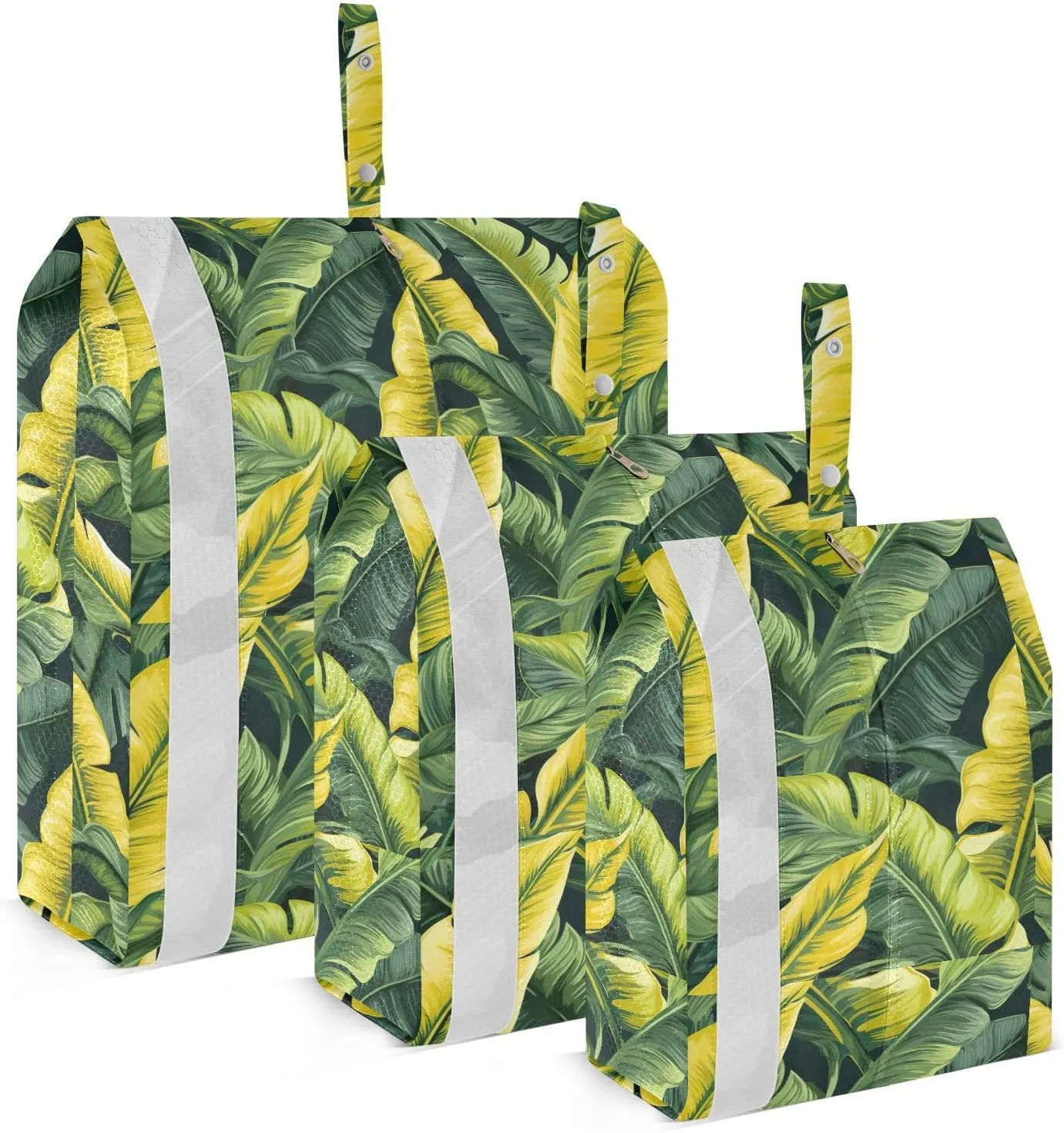 Banana Leaves Packing Cubes for Travel 3 Set Travel Compression Bags Luggage Bags for Travel