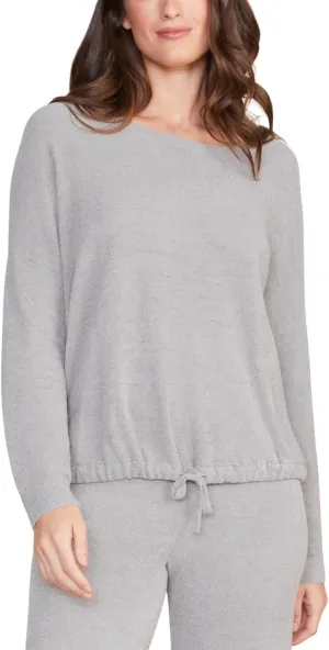 Barefoot Dreams CozyChic Ultra Lite Slouchy Pullover for Women, Ultra Soft Long Sleeve, Crew Neck Pullover