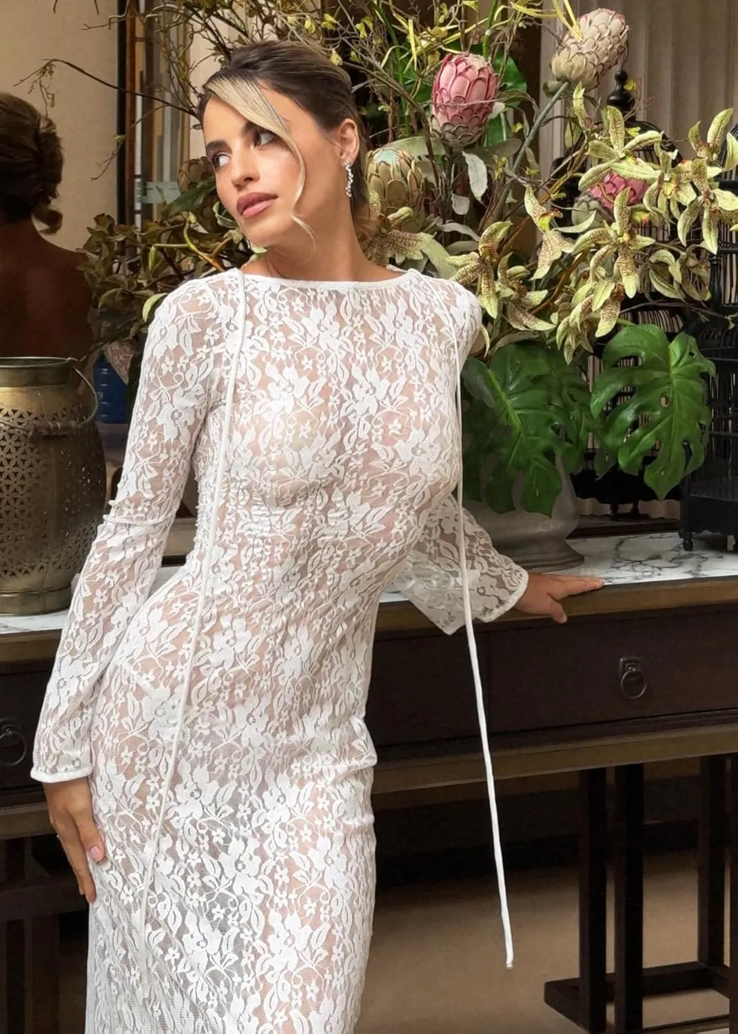 Beach Dress Swimsuit Sexy Lace Dress Casual Beach Sundress Summer Bathing Suit Cover up Women Vacation Dresses Bikini