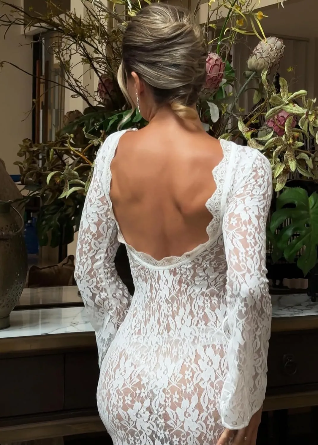 Beach Dress Swimsuit Sexy Lace Dress Casual Beach Sundress Summer Bathing Suit Cover up Women Vacation Dresses Bikini