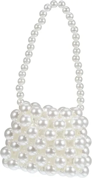 BESPORTBLE Mini Pearl Purse Faux Pearl Handbag Clutch Bag for Evening Bridal Coin Purse Compact Wallet