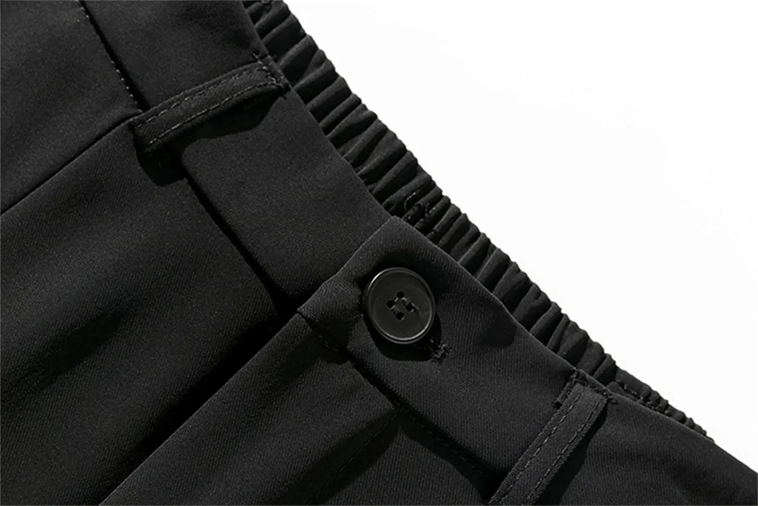 Betusline Women's Split Front High Waist Asymmetrical Hem Cropped Bootcut Pants