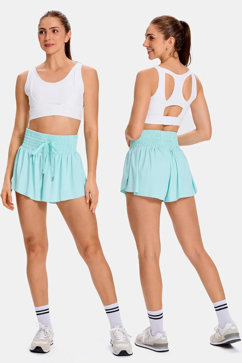Blaosn Flowy Athletic Shorts for Women Workout Running Gym Yoga High Waist Skort Sweat Skirt Cute Clothes Summer Outfits