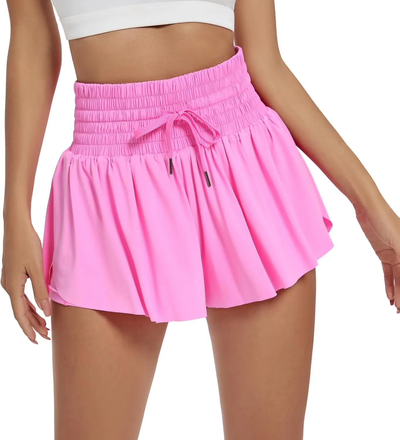 Blaosn Flowy Athletic Shorts for Women Workout Running Gym Yoga High Waist Skort Sweat Skirt Cute Clothes Summer Outfits