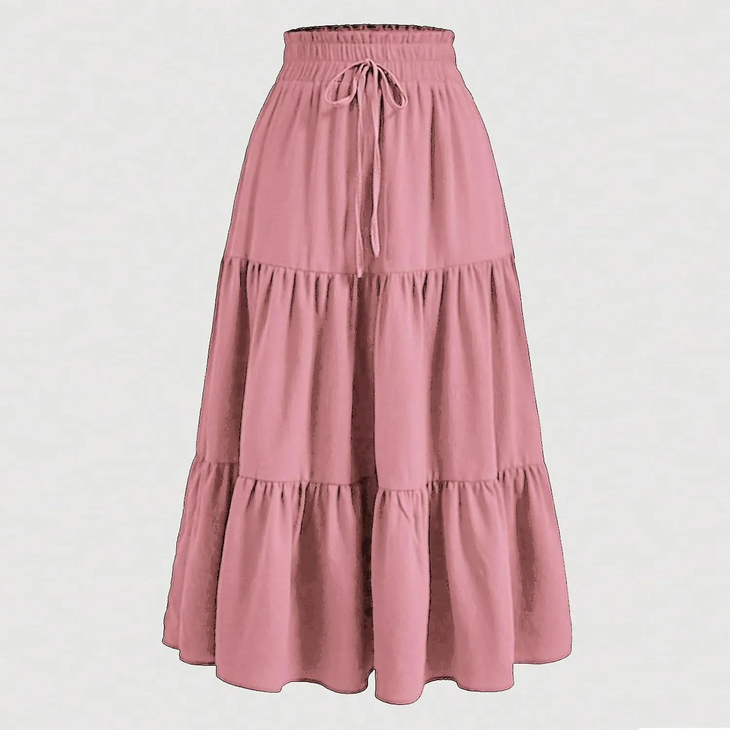 Boho Skirts for Women Midi Length Maxi Spring Flowy Boho Comfy Tiered Western Maxi Skirt Boho
