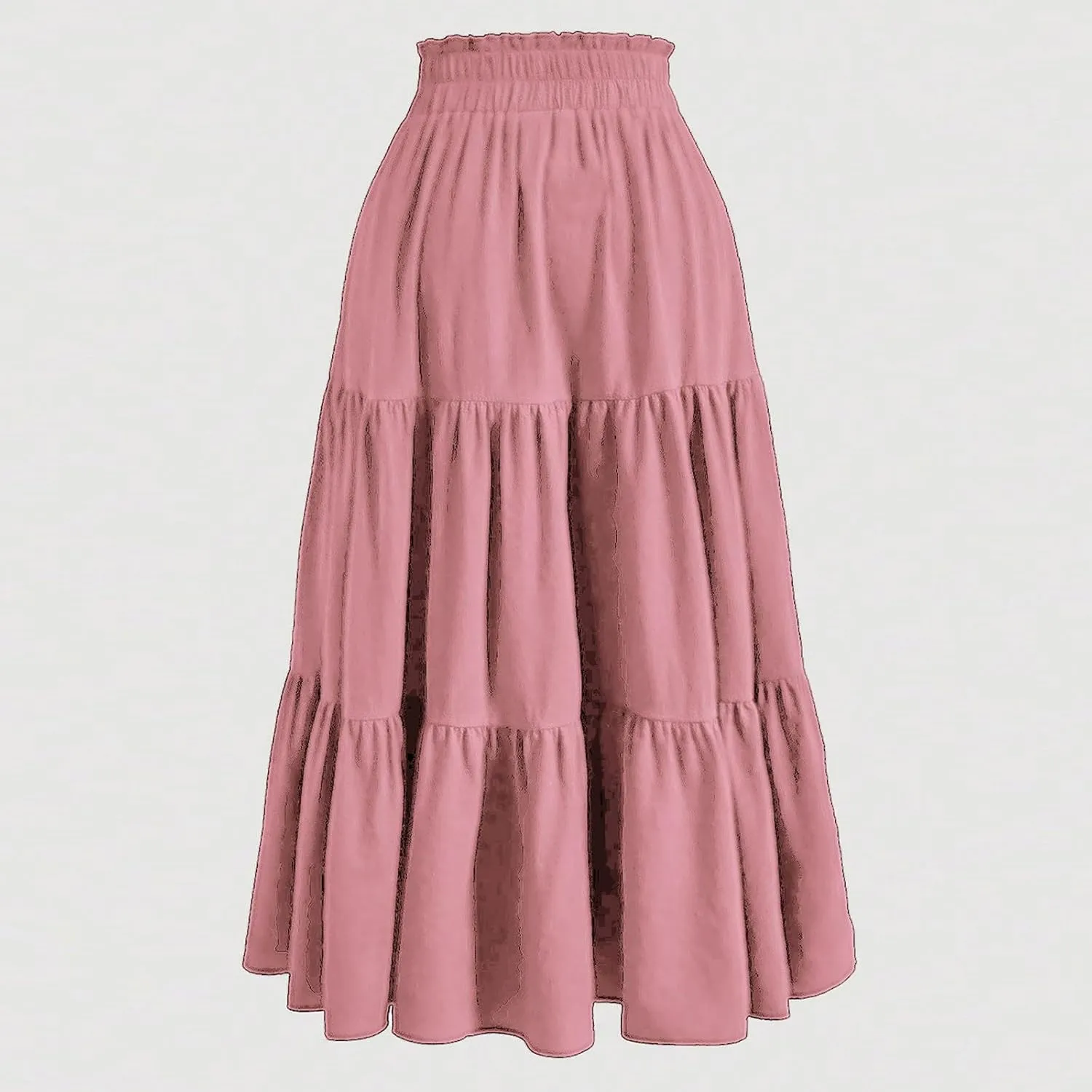 Boho Skirts for Women Midi Length Maxi Spring Flowy Boho Comfy Tiered Western Maxi Skirt Boho