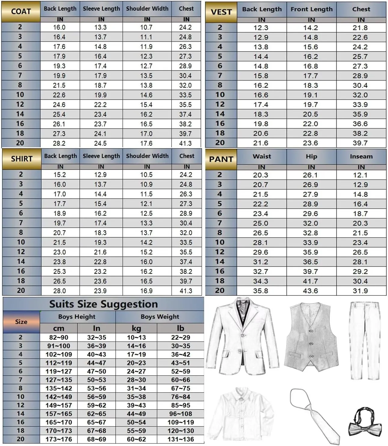 Boys Suit Set Slim Fit Kids Formal Suits Toddler Tuxedo Wedding Prom Classic Suits for Boy Teen Black Blue Dress Outfit