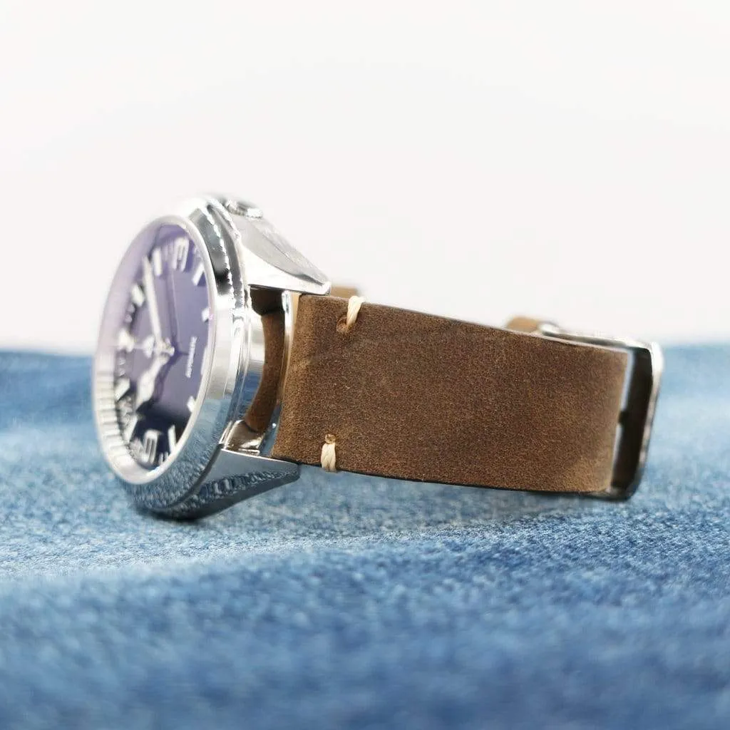 Brown Vintage Italian Calf Leather Watch Strap