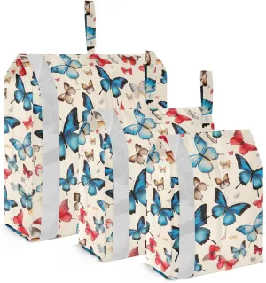 Butterfly Watercolor Packing Cubes for Travel 3 Set Compression Travel Cubes Luggage Packing Organizers for Packing Compression
