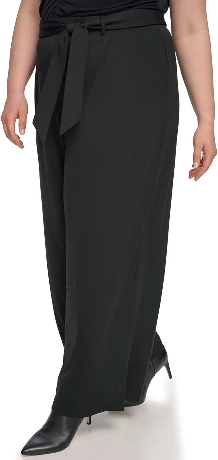 Calvin Klein Women's Pleated Pant with Belt