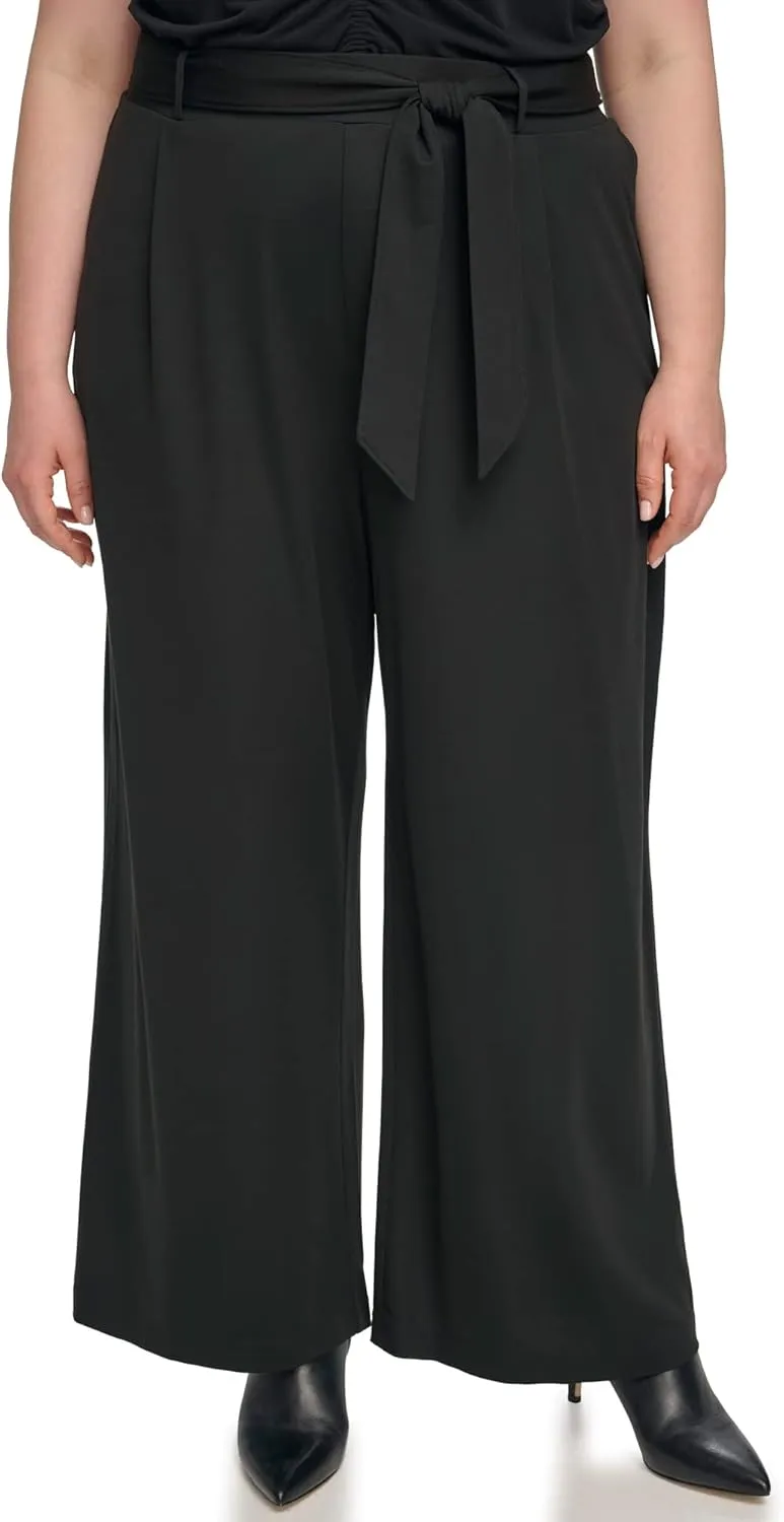 Calvin Klein Women's Pleated Pant with Belt