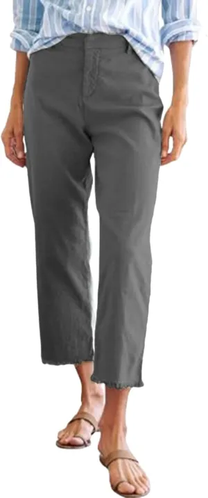 Capri Pants for Women Wide Leg Cropped Pants Casual Summer Relaxed Fit Knit Waist Cropped Pant Hiking Capris