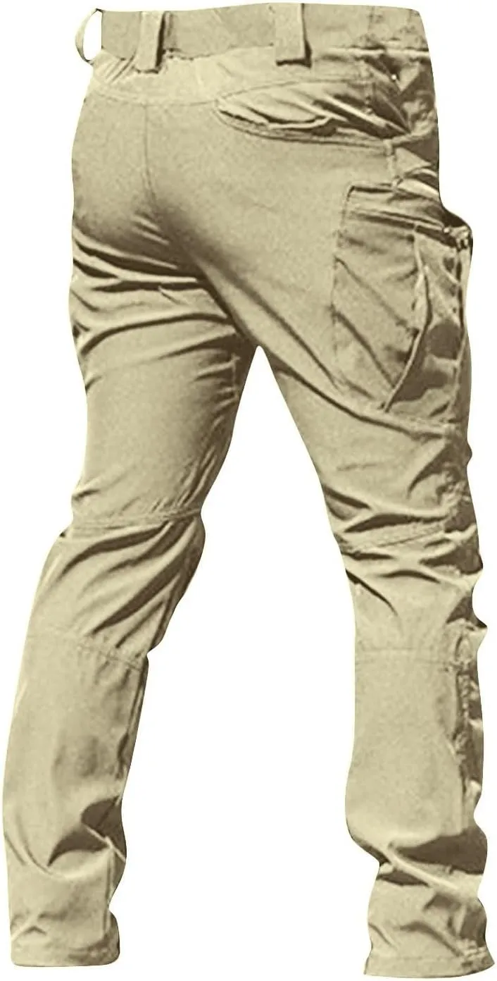 Cargo Pants for Men Stretch Tactical Pants Multi Pockets Hiking Pant Water Resistant Ripstop Relaxed Fit Trousers
