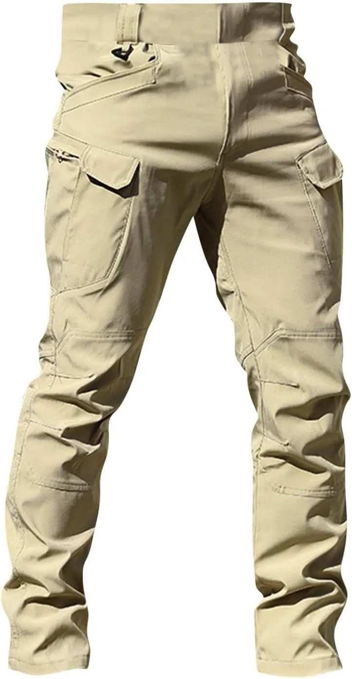 Cargo Pants for Men Stretch Tactical Pants Multi Pockets Hiking Pant Water Resistant Ripstop Relaxed Fit Trousers