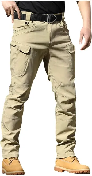 Cargo Pants for Men Stretch Tactical Pants Multi Pockets Hiking Pant Water Resistant Ripstop Relaxed Fit Trousers