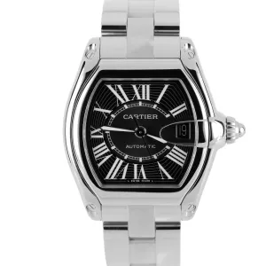 Cartier Roadster Large Stainless Steel Black Automatic 37mm x 44mm 2510 Watch