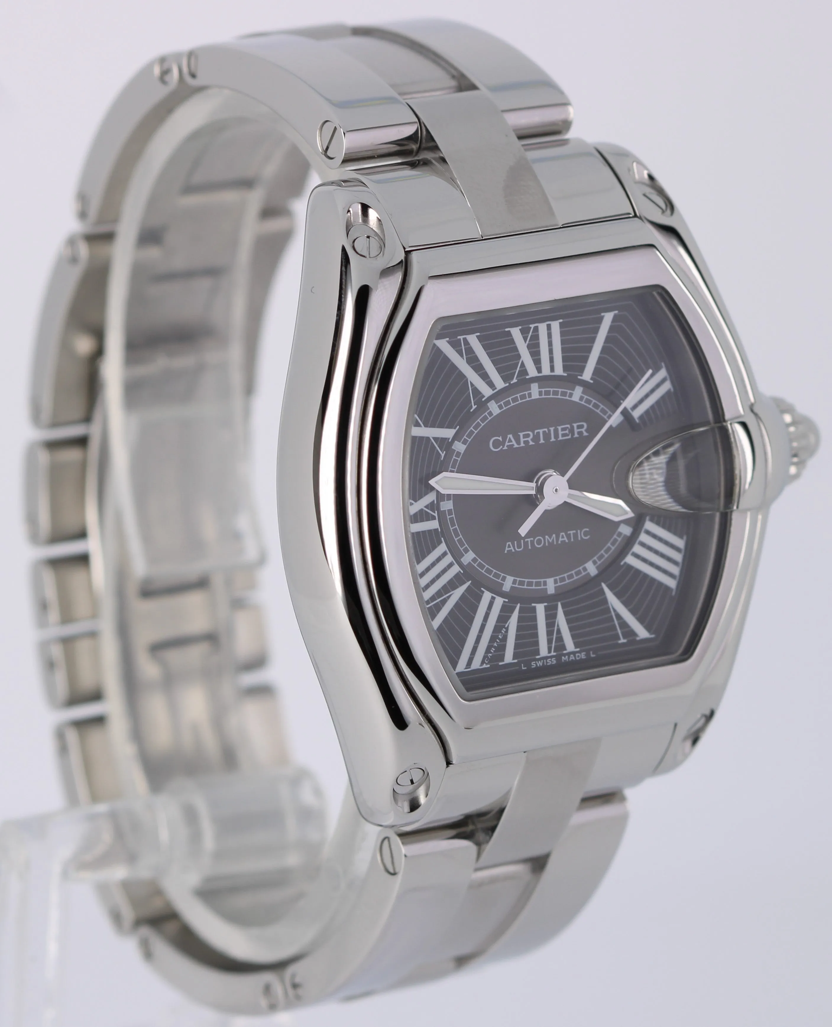Cartier Roadster Large Stainless Steel Black Automatic 37mm x 44mm 2510 Watch
