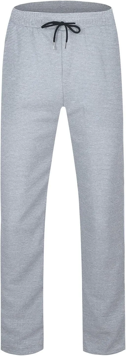 Casual Pants for Men Relaxed Fit Straight Leg Lightweight Sweatpants Plus Size Stretch Waist Lightweight Workout Trousers