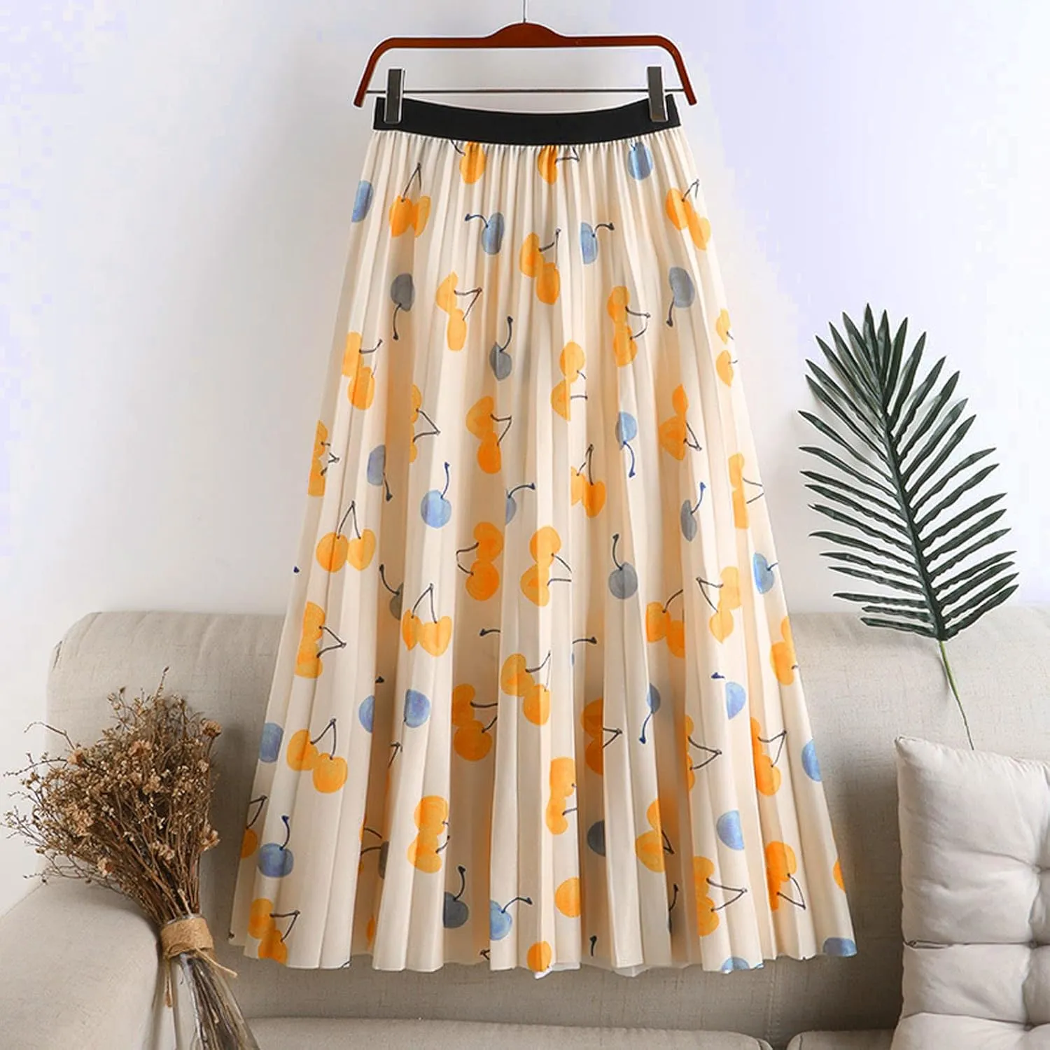 Casual Skirts Womens Summer Swing Midi Pleated Print A Skirt Skirts High Waist Floral Skirt Skirts for Women Midi