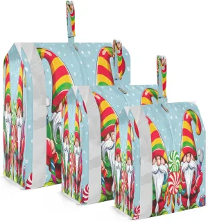 Christmas Gnomes Candy Packing Cubes for Travel 3 Set Travel Compression Bags Suitcase Organizer Bags Set for Travel