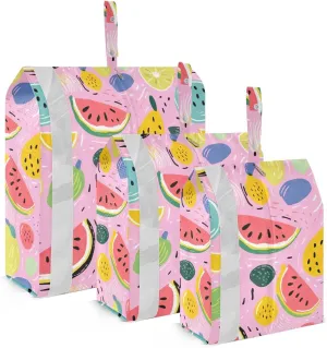 Colorful Cartoon Fruits Packing Cubes for Travel 3 Set Travel Organizer Luggage Cubes for Woman Man