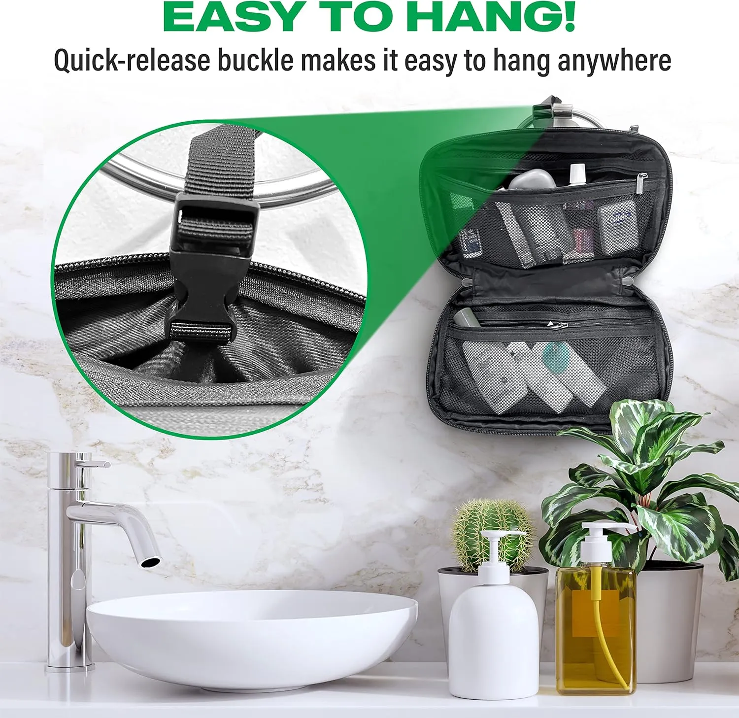 COR Surf Carry On Travel Backpack Bundle | Island Hopper Travel Backpack with Toiletry Bag and Compression Packing Cube Set (38L, Black)