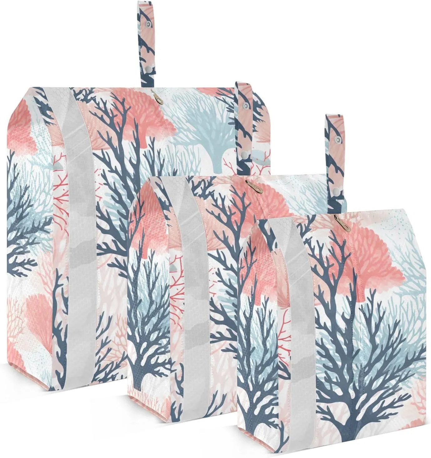 Coral Starfish Packing Cubes for Travel 3 Set Travel Packing Cubes Suitcase Organizer Bags for Suitcase
