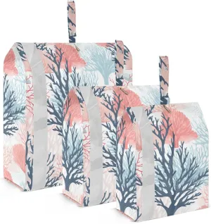 Coral Starfish Packing Cubes for Travel 3 Set Travel Packing Cubes Suitcase Organizer Bags for Suitcase