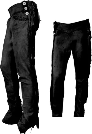 Cowboy Western Traditional Native American Leather Pants for Men Casual Classic Breeches Fashion Pant
