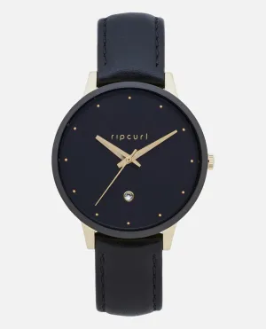 Deluxe Lola Slim Midnight Leather Watch