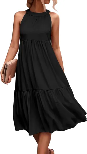 Dresses for Women 2025 Sleeveless Maxi Dress Women Dresses Spring Solid Color Womens Dresses Tea